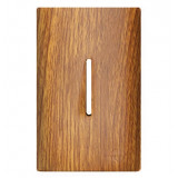 Placa para 1 Interruptor Vertical 4x2 com Suporte - Novara Cumaru
